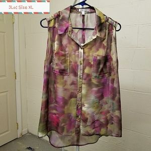 Chiffon Button-Down Top